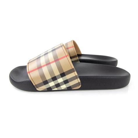 burberry sliders|Burberry vintage slides.